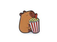 Pin / Anstecker Capybara "Popcorn"