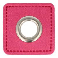 2 Stück Ösen auf Kunstleder 8 mm fuchsie / pink