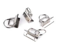 Endkappe mit Ring Schlüsselanhänger 32mm silber