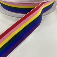 Gummiband Regenbogen breite Streifen 4cm