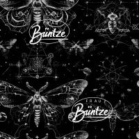 EP Mystery Moth Black Bio French Terry RESTSTÜCK 1,30m