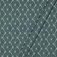 beschichtete Baumwolle abstract dark mint mit weiß