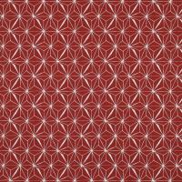 beschichtete Baumwolle abstract rostrot mit weiß